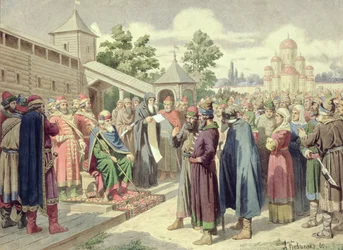 Lecture du Code en présence du Grand-Duc Jaroslav de Novgorod, 1880